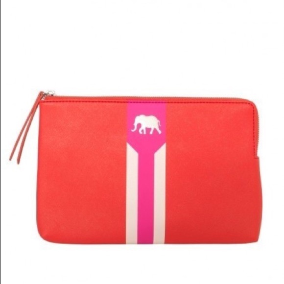 Stella & Dot Capri Pouch in Poppy/Elephant - Picture 6 of 6